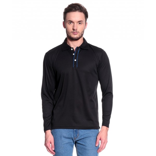 T10 Sports Polo Long Sleeve T10000323 (Black)
